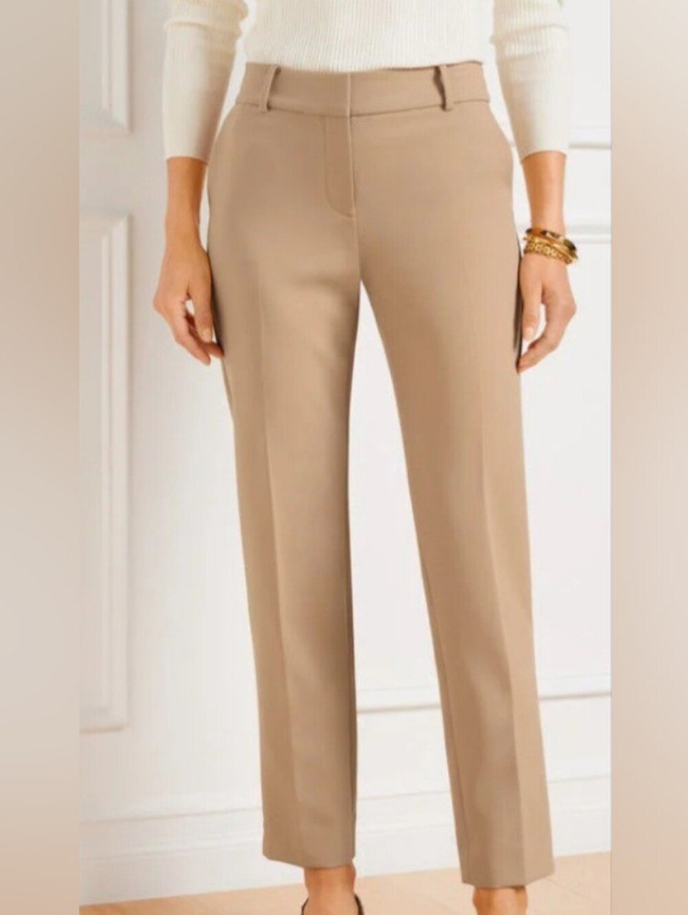 Tablots Hampshire Ankle Classic Straight-Leg Dress Pants - Tan
